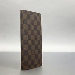 Louis Vuitton Long Wallet Damier Portefeuille Brazza N60017 Ebene Men's