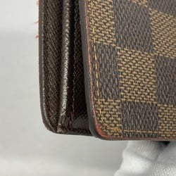 Louis Vuitton Long Wallet Damier Portefeuille Brazza N60017 Ebene Men's