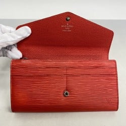 Louis Vuitton Long Wallet Epi Portefeuille Sarah M60723 Coquelicot Ladies