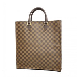 Louis Vuitton Tote Bag Damier Sac Plat N51140 Ebene Women's