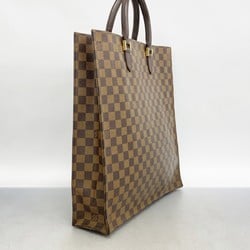 Louis Vuitton Tote Bag Damier Sac Plat N51140 Ebene Women's