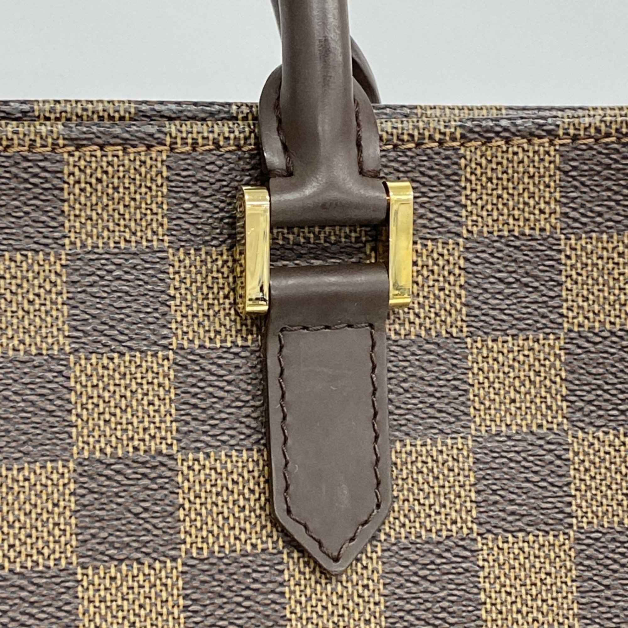 Louis Vuitton Tote Bag Damier Sac Plat N51140 Ebene Women's