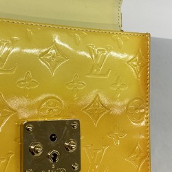 Louis Vuitton Handbag Vernis Spring Street M91068 Lime Yellow Ladies