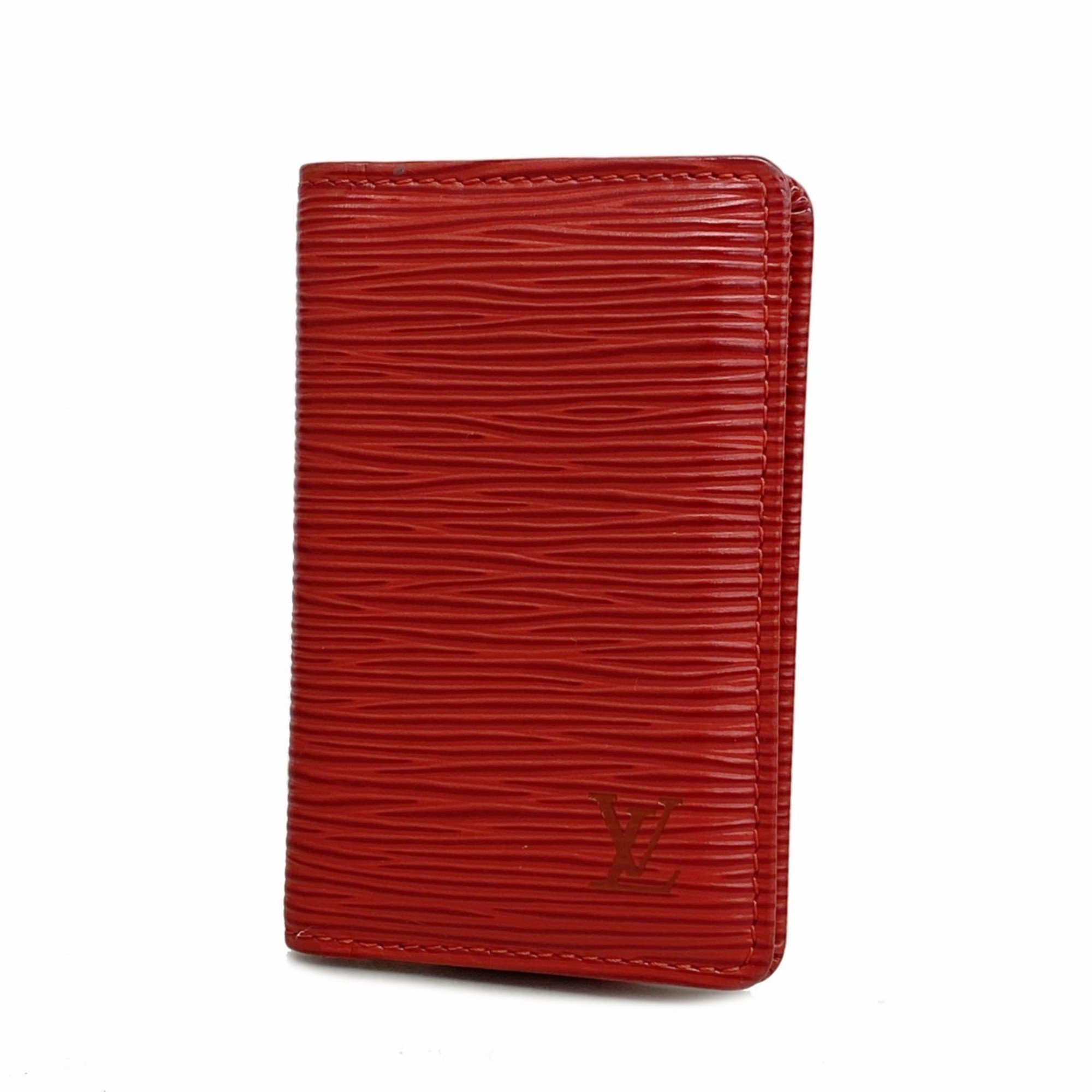 Louis Vuitton Business Card Holder/Card Case Epi Pochette Carte Visite M56577 Castilian Red Men's Women's