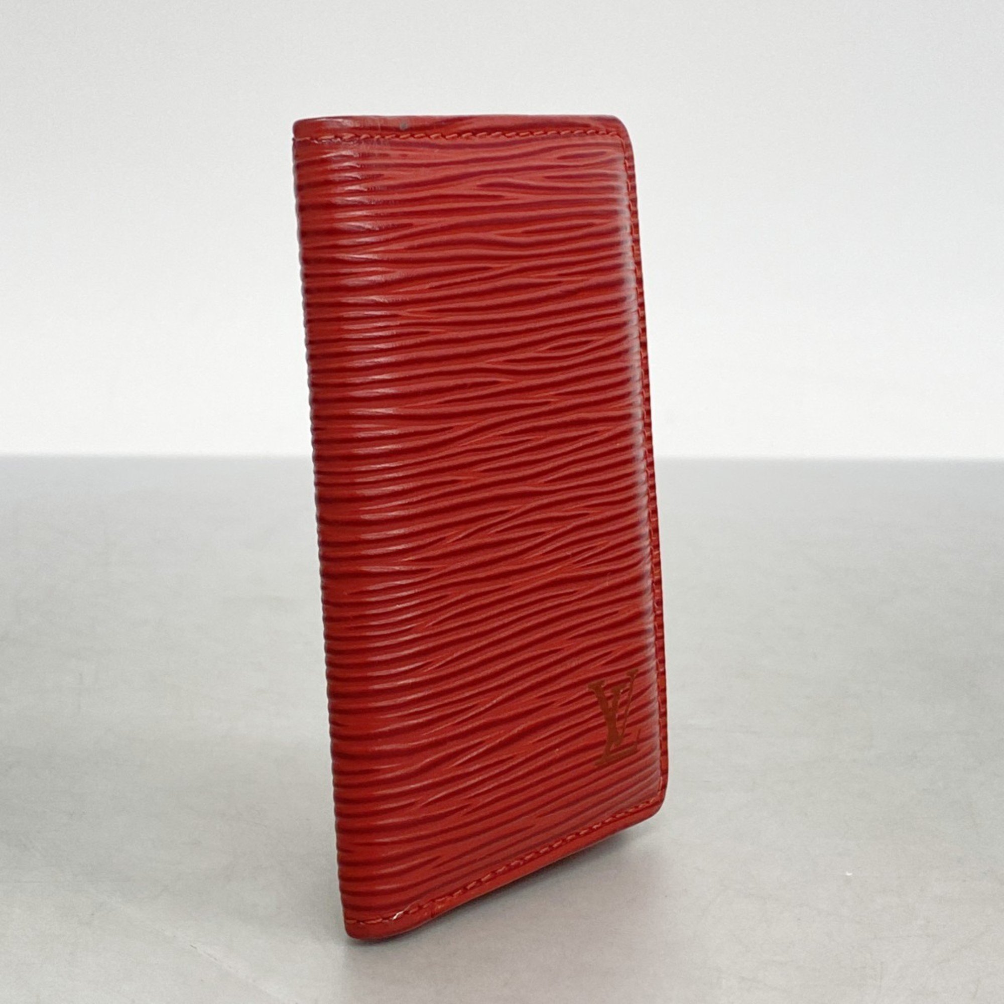 Louis Vuitton Business Card Holder/Card Case Epi Pochette Carte Visite M56577 Castilian Red Men's Women's