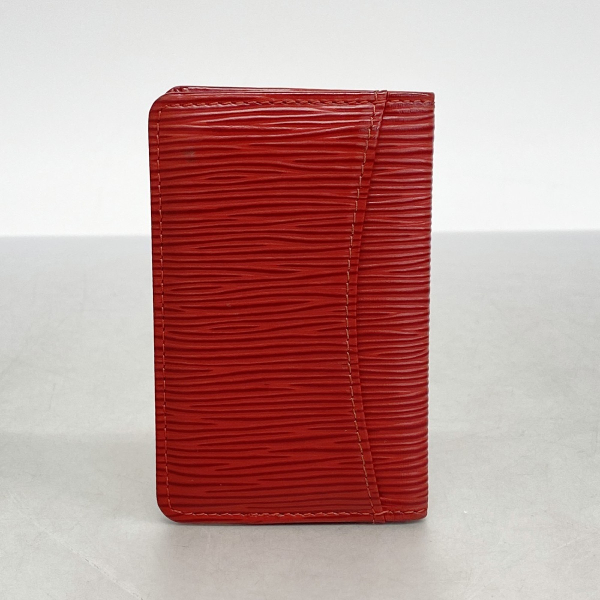 Louis Vuitton Business Card Holder/Card Case Epi Pochette Carte Visite M56577 Castilian Red Men's Women's