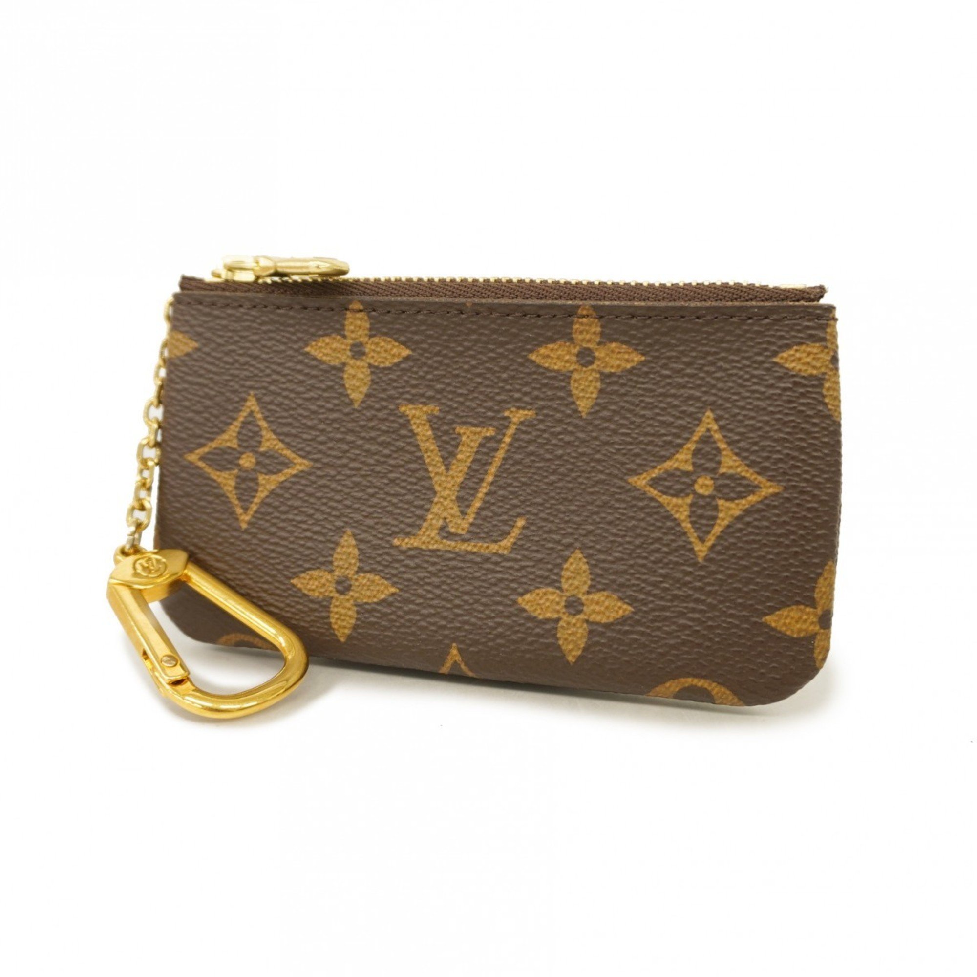 Louis Vuitton Wallet/Coin Case Monogram Pochette Cle M62650 Brown Men's Women's