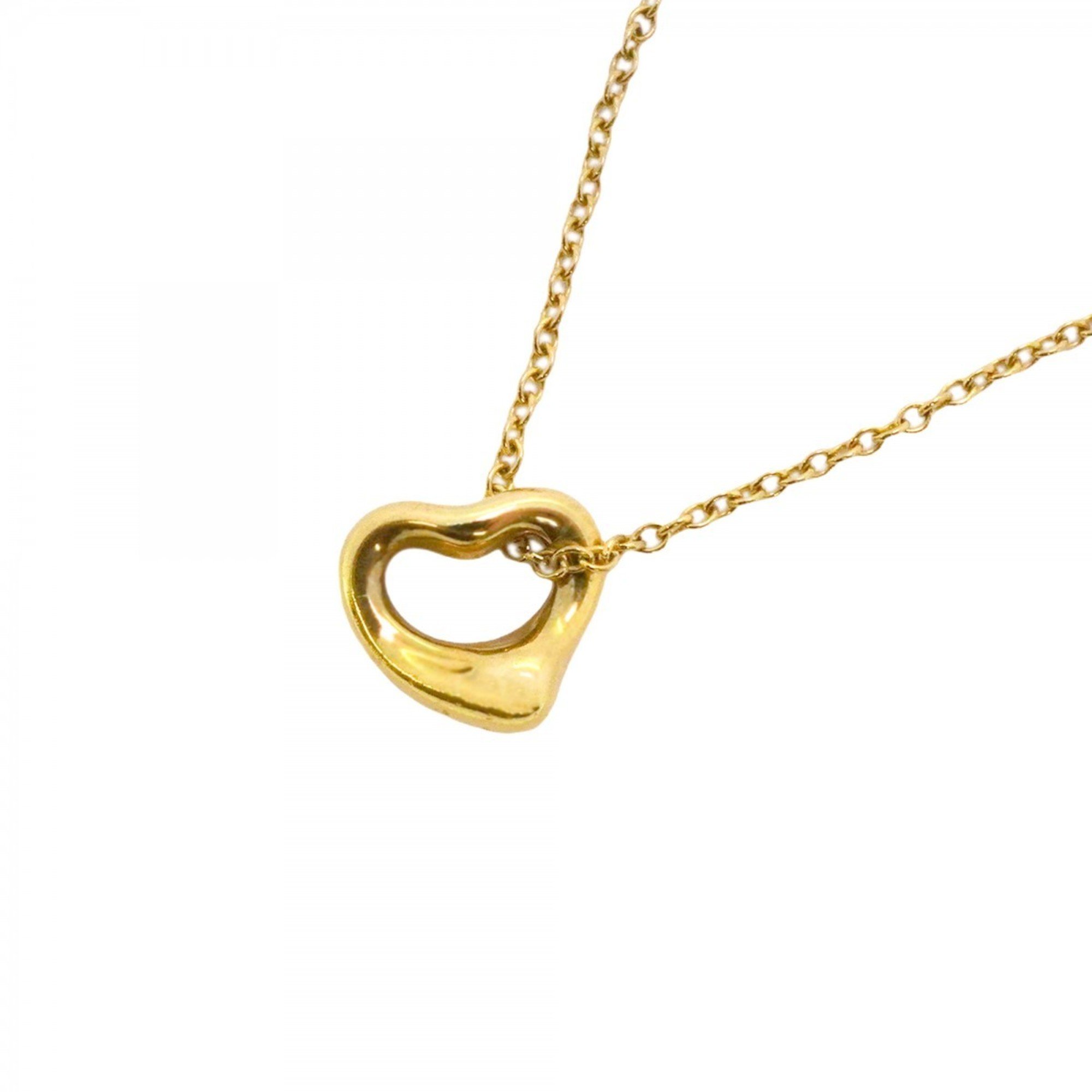 Tiffany Necklace Heart K18YG Yellow Gold Ladies