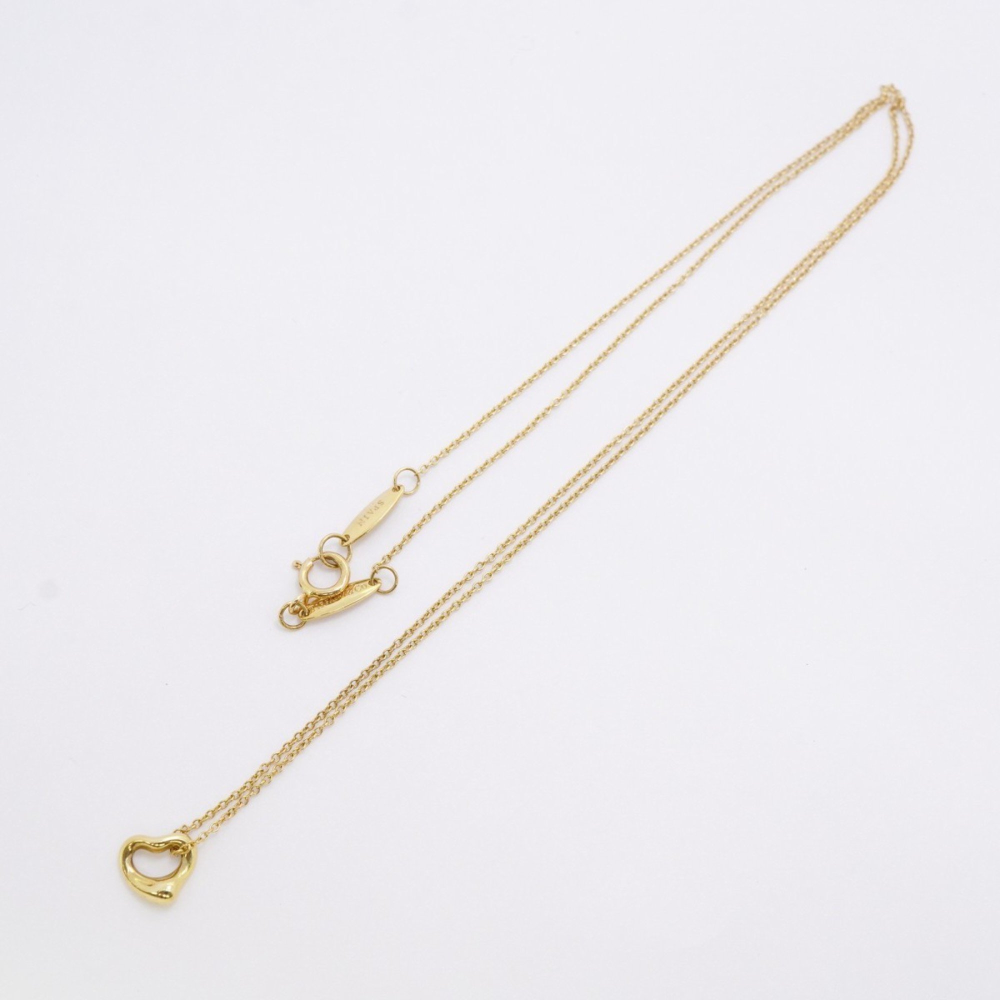 Tiffany Necklace Heart K18YG Yellow Gold Ladies