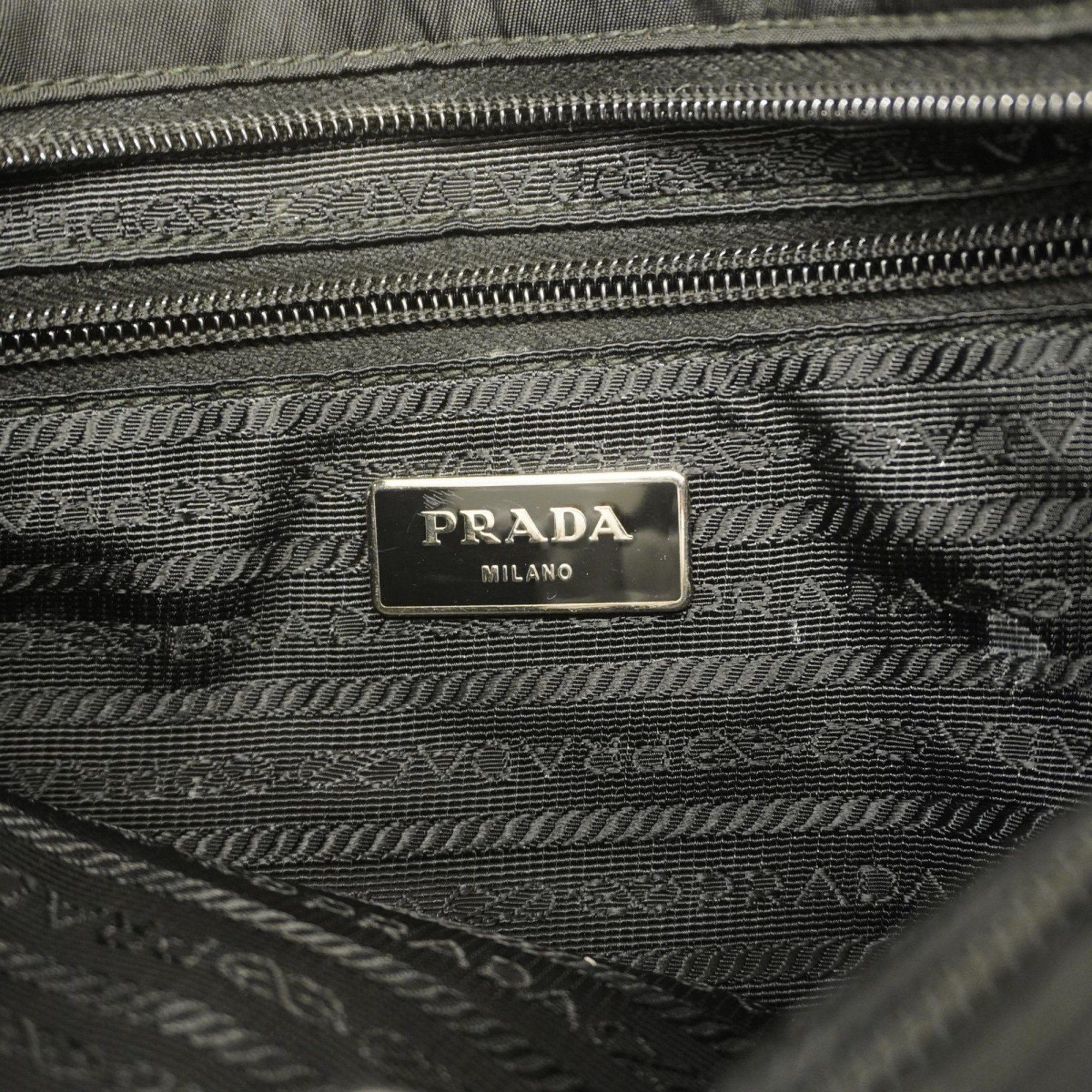 Prada Shoulder Bag Nylon Black Women's