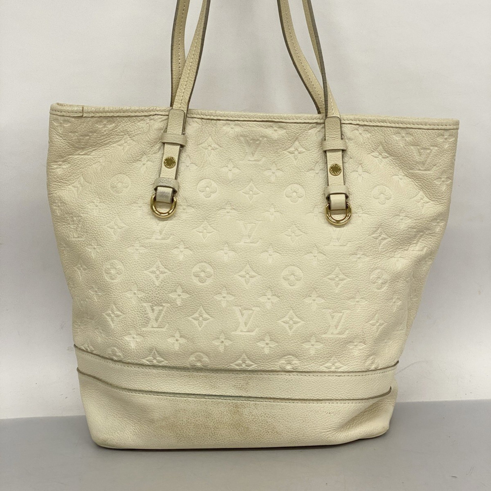 Louis Vuitton Tote Bag Monogram Empreinte Citadine PM M40554 Neige Ladies