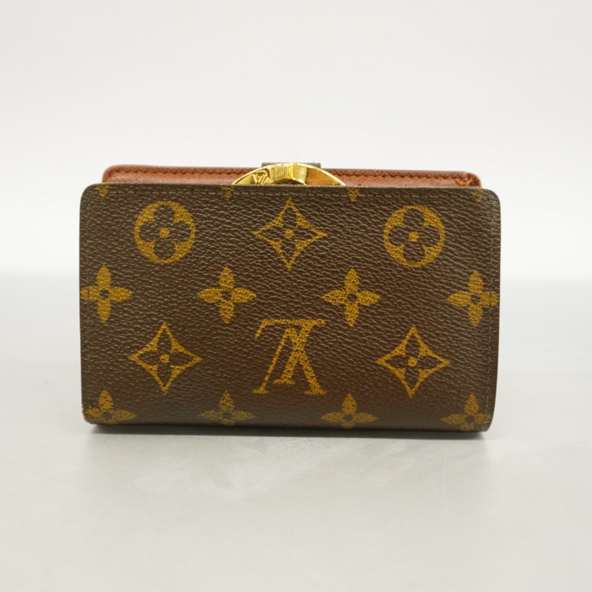 Louis Vuitton Wallet Monogram Porte Monnaie Biennois M61663 Brown Women's