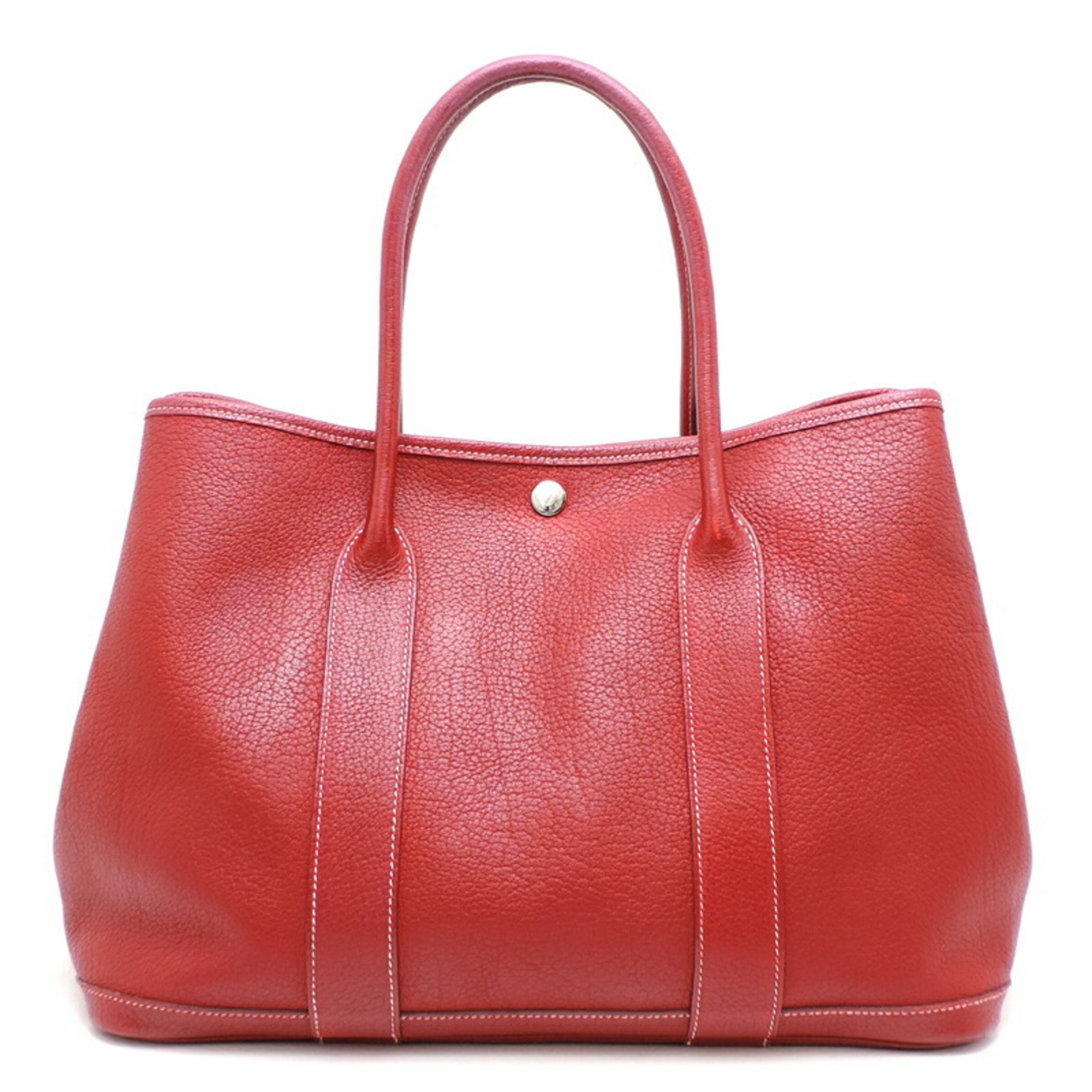 Hermes Garden PM □K stamp 2007 Ladies Tote Bag Negonda Red