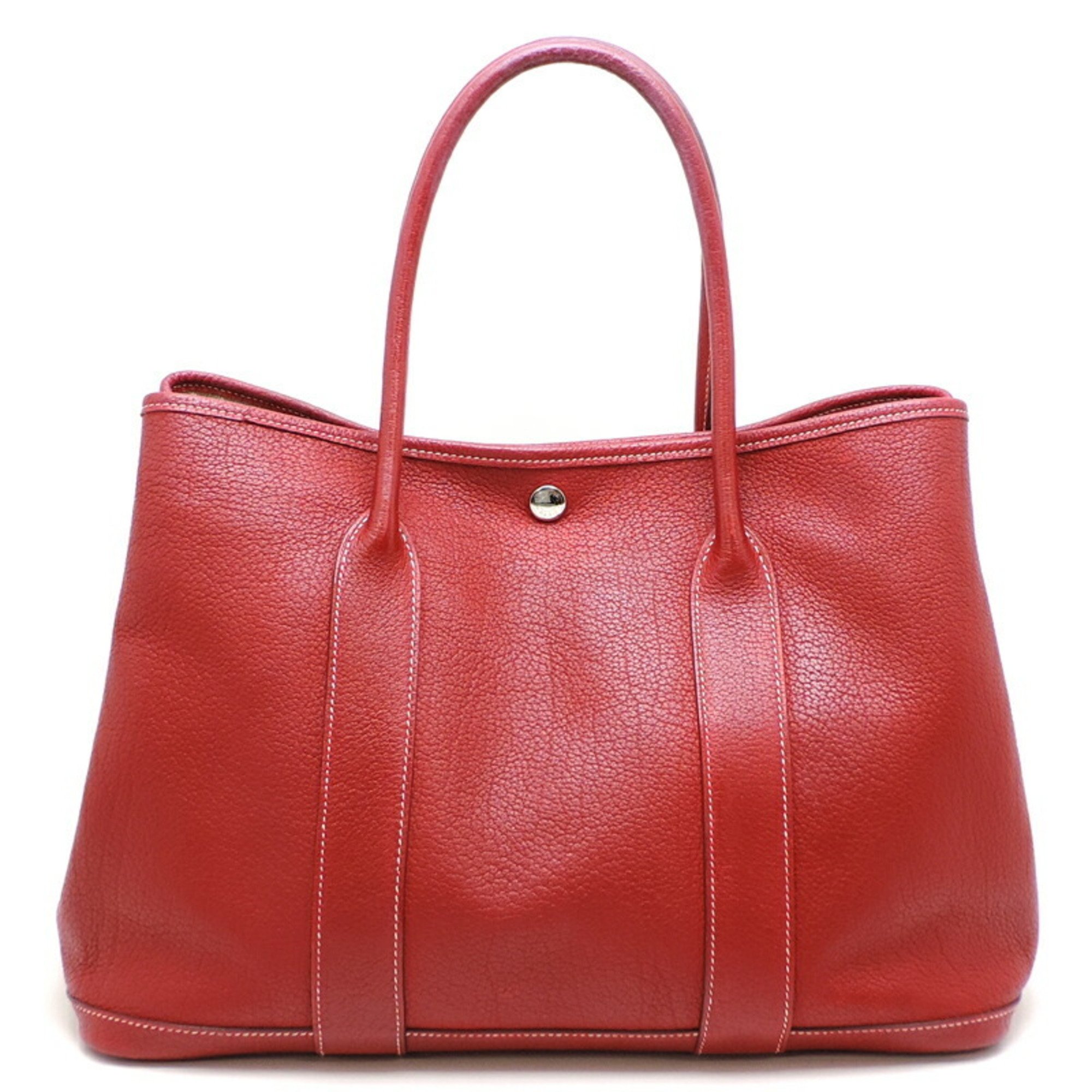 Hermes Garden PM □K stamp 2007 Ladies Tote Bag Negonda Red