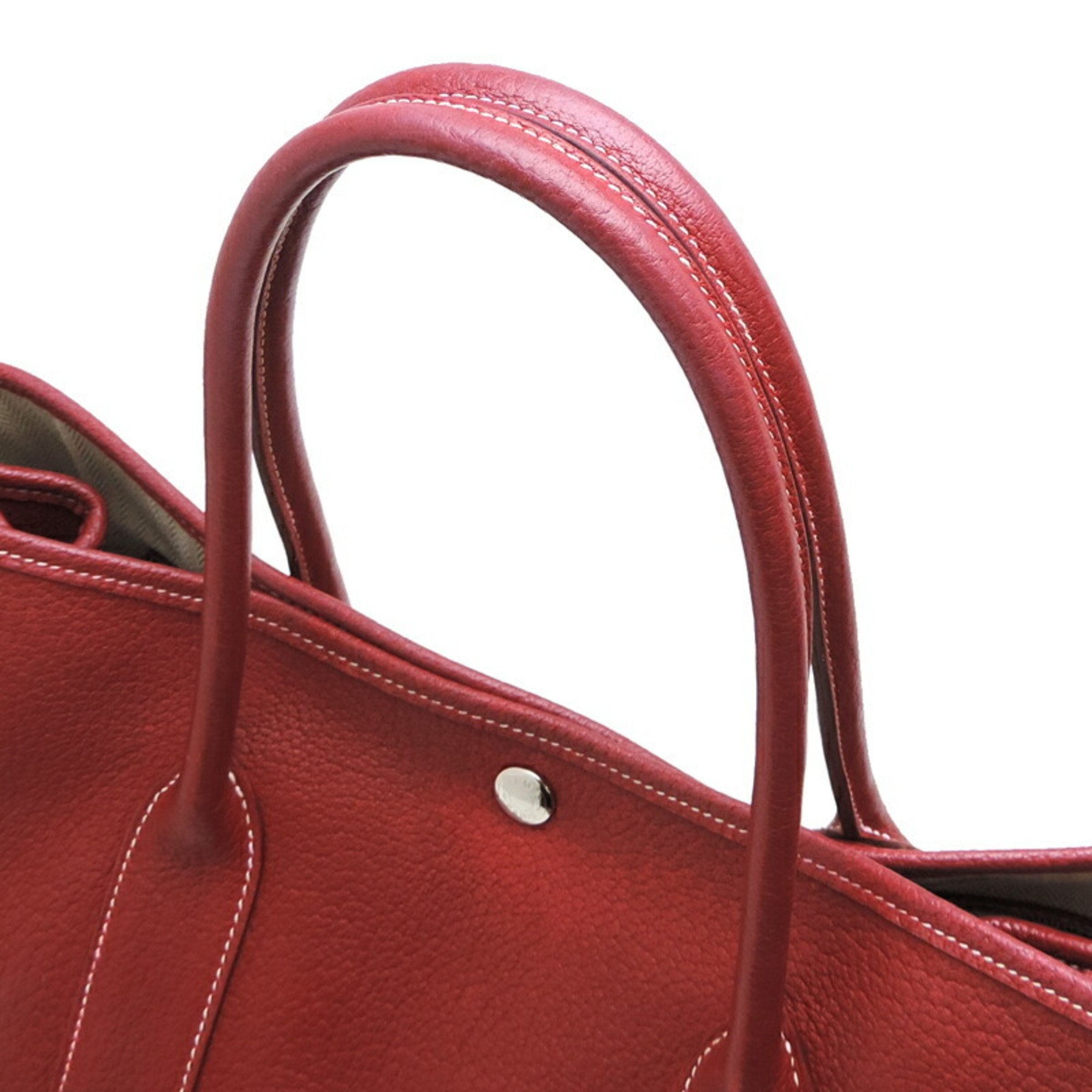 Hermes Garden PM □K stamp 2007 Ladies Tote Bag Negonda Red