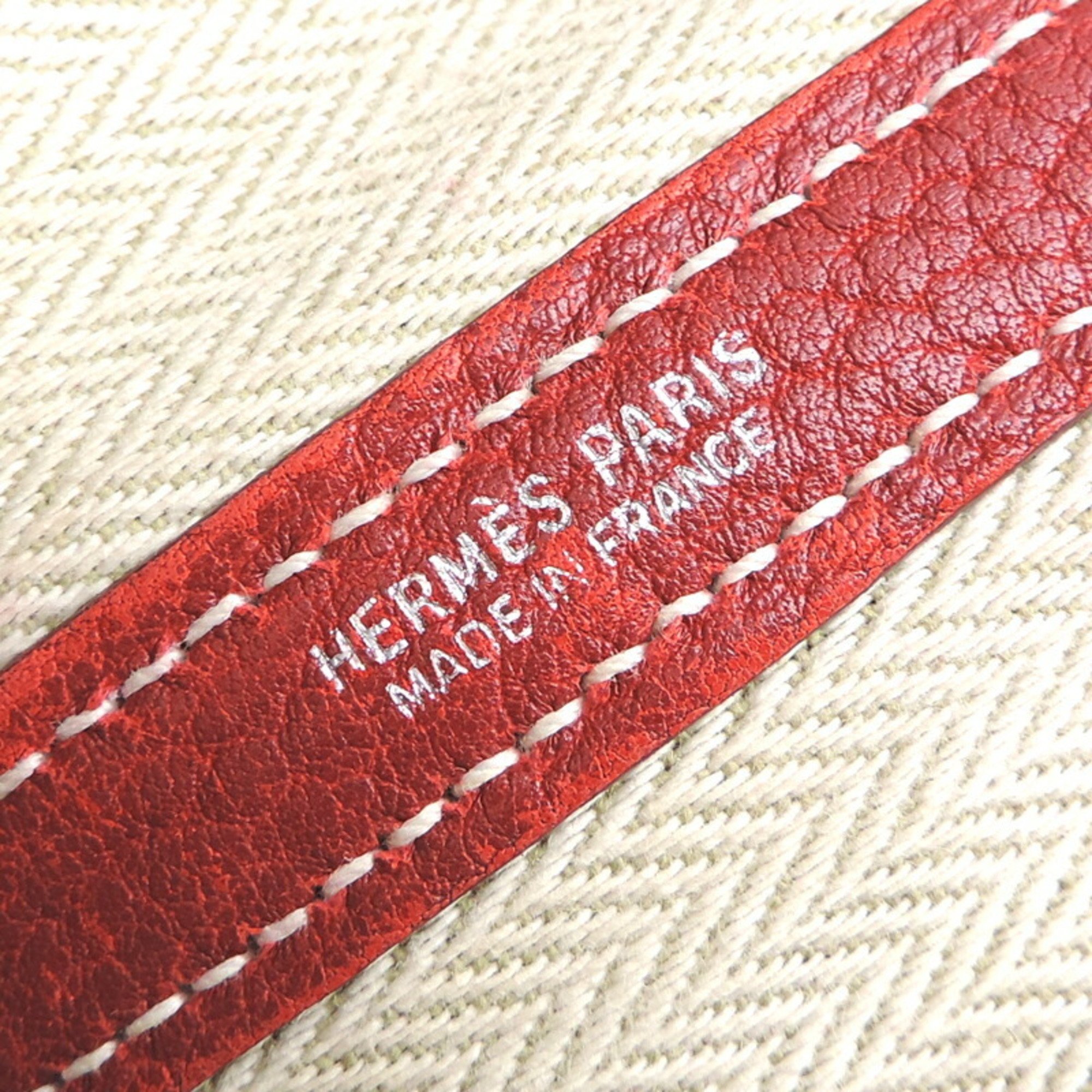 Hermes Garden PM □K stamp 2007 Ladies Tote Bag Negonda Red