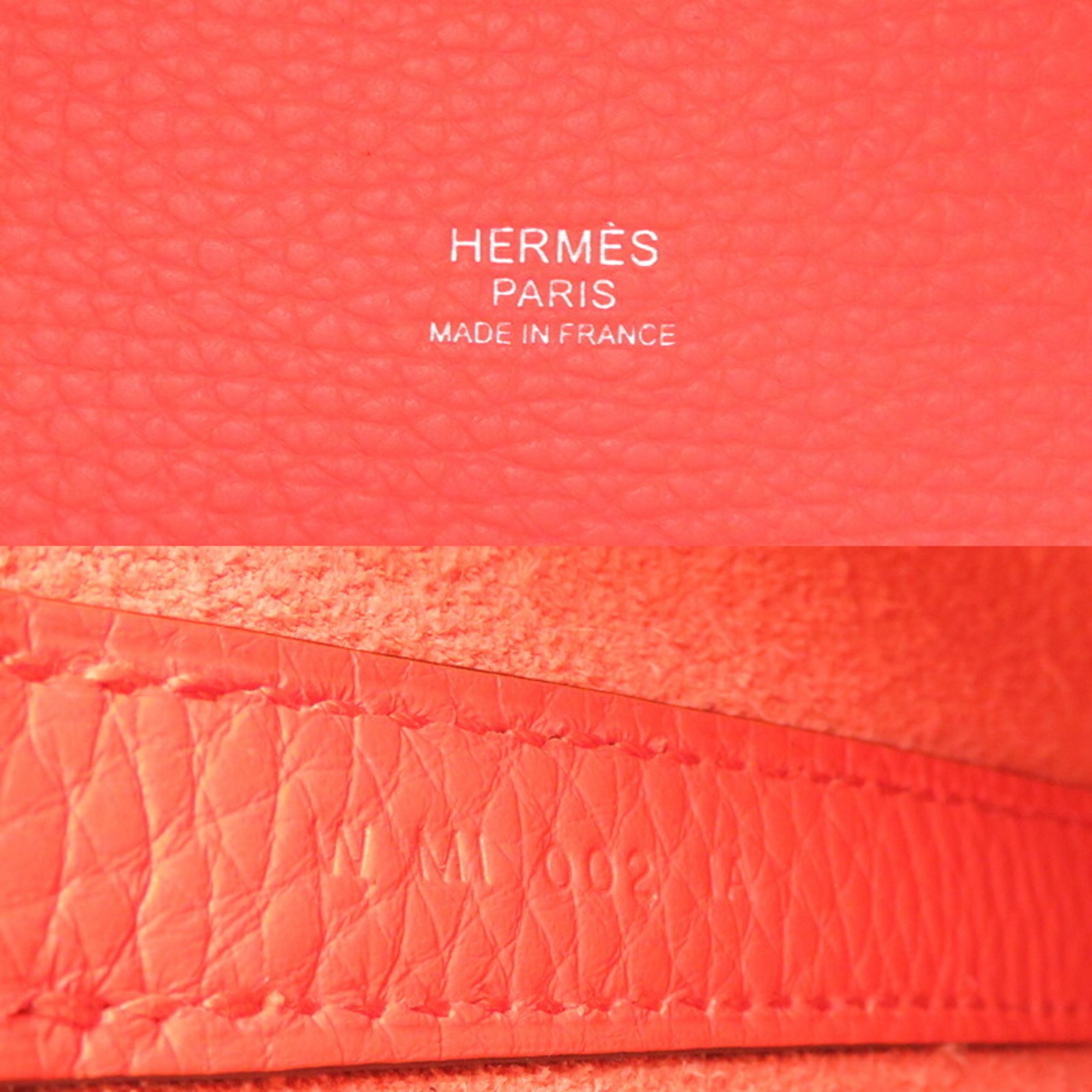 Hermes W stamp 2024 Picotin Lock PM Eclat ladies handbag Taurillon Clemence orange anne