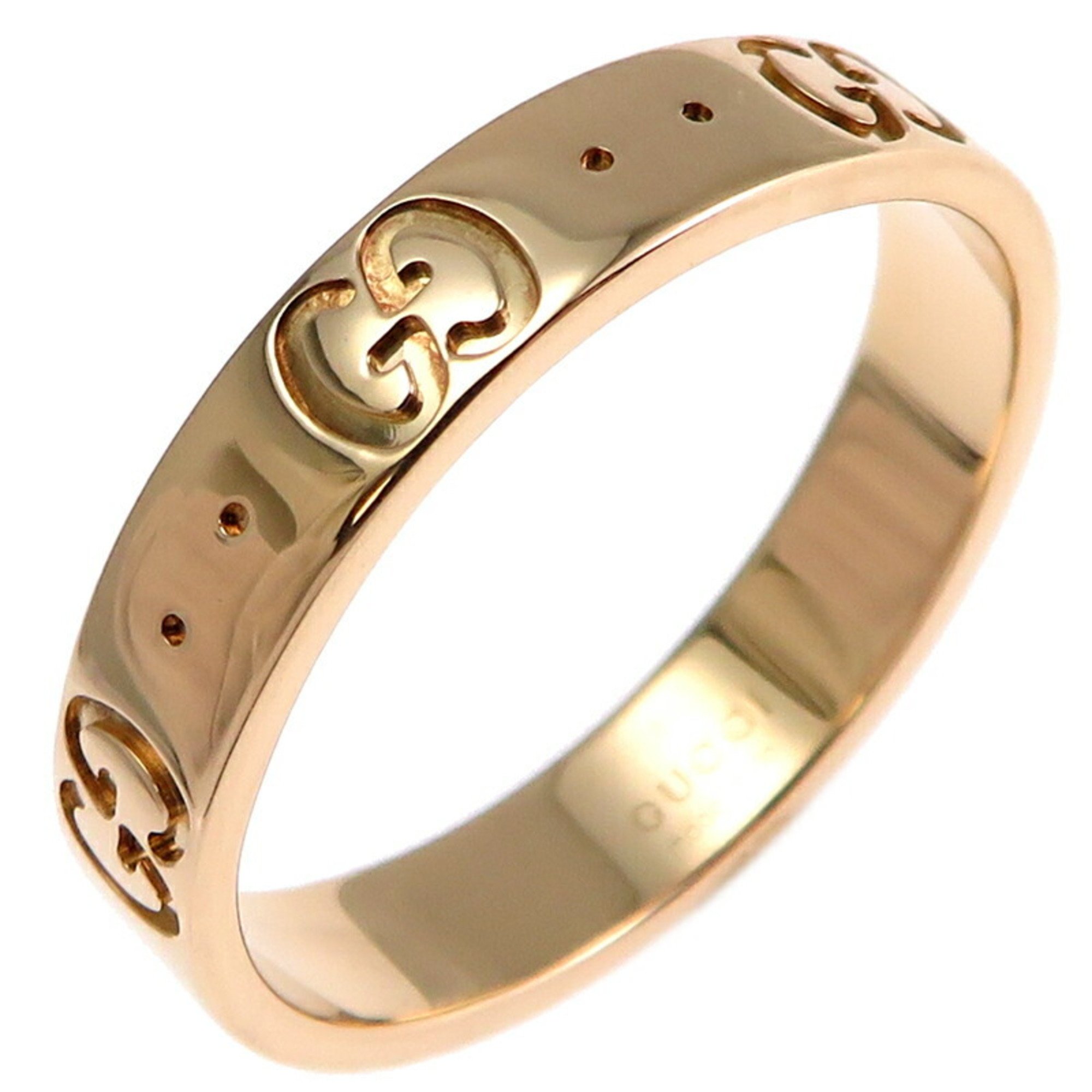 Gucci Icon Women's and Men's Ring, 750 Yellow Gold, Size 13