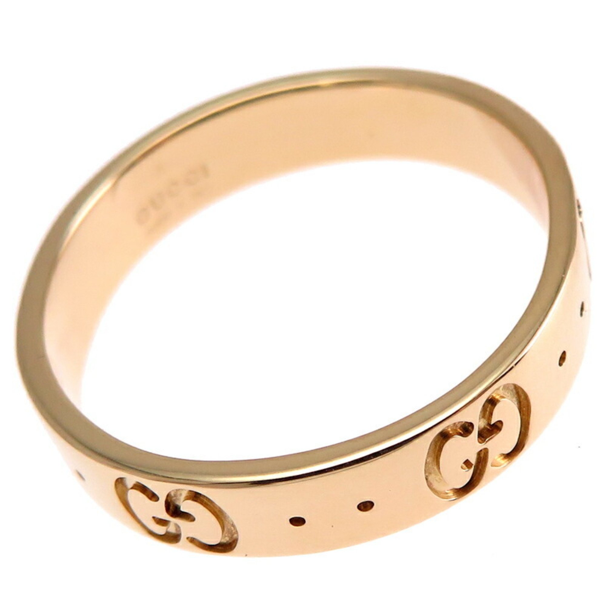 Gucci Icon Women's and Men's Ring, 750 Yellow Gold, Size 13