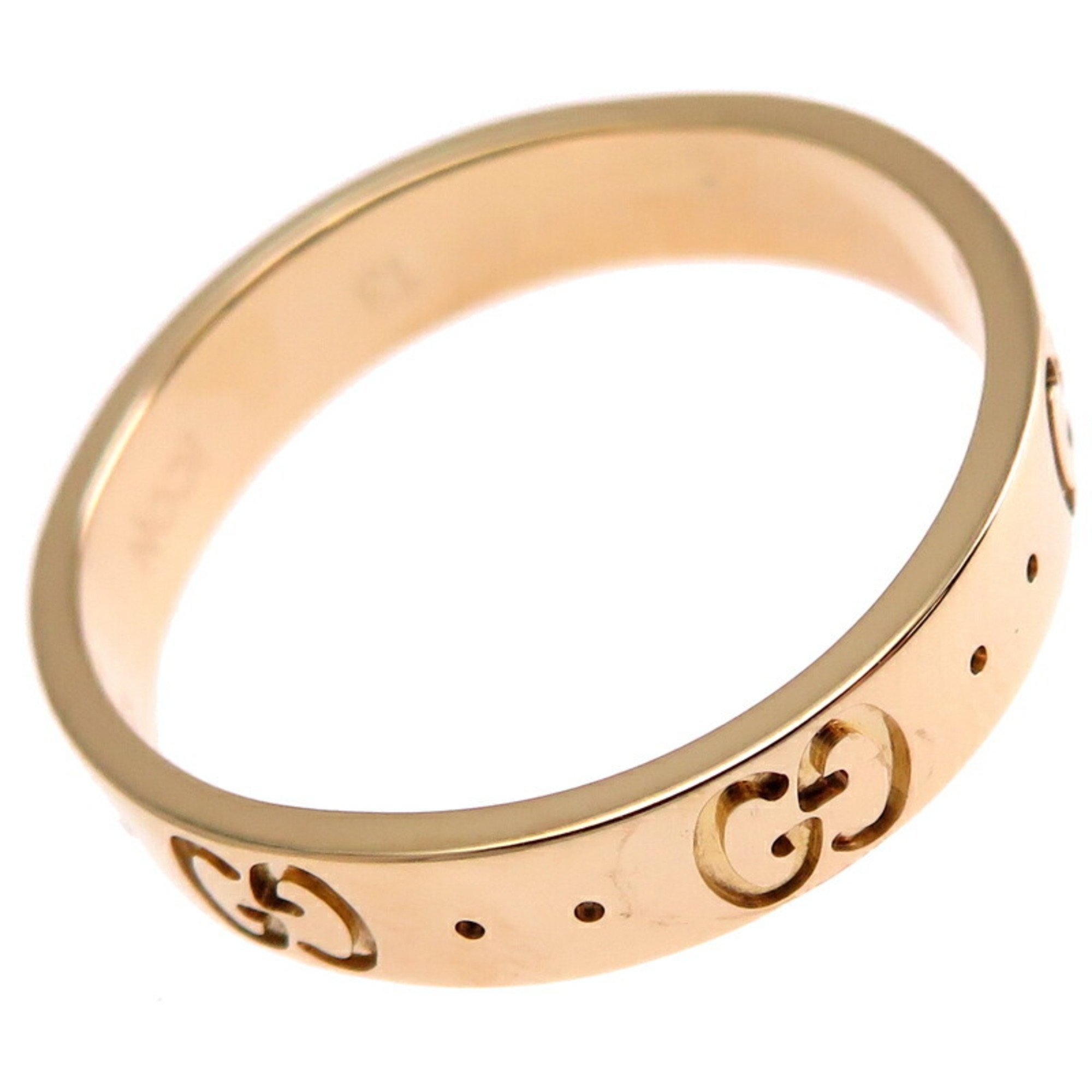 Gucci Icon Women's and Men's Ring, 750 Yellow Gold, Size 13