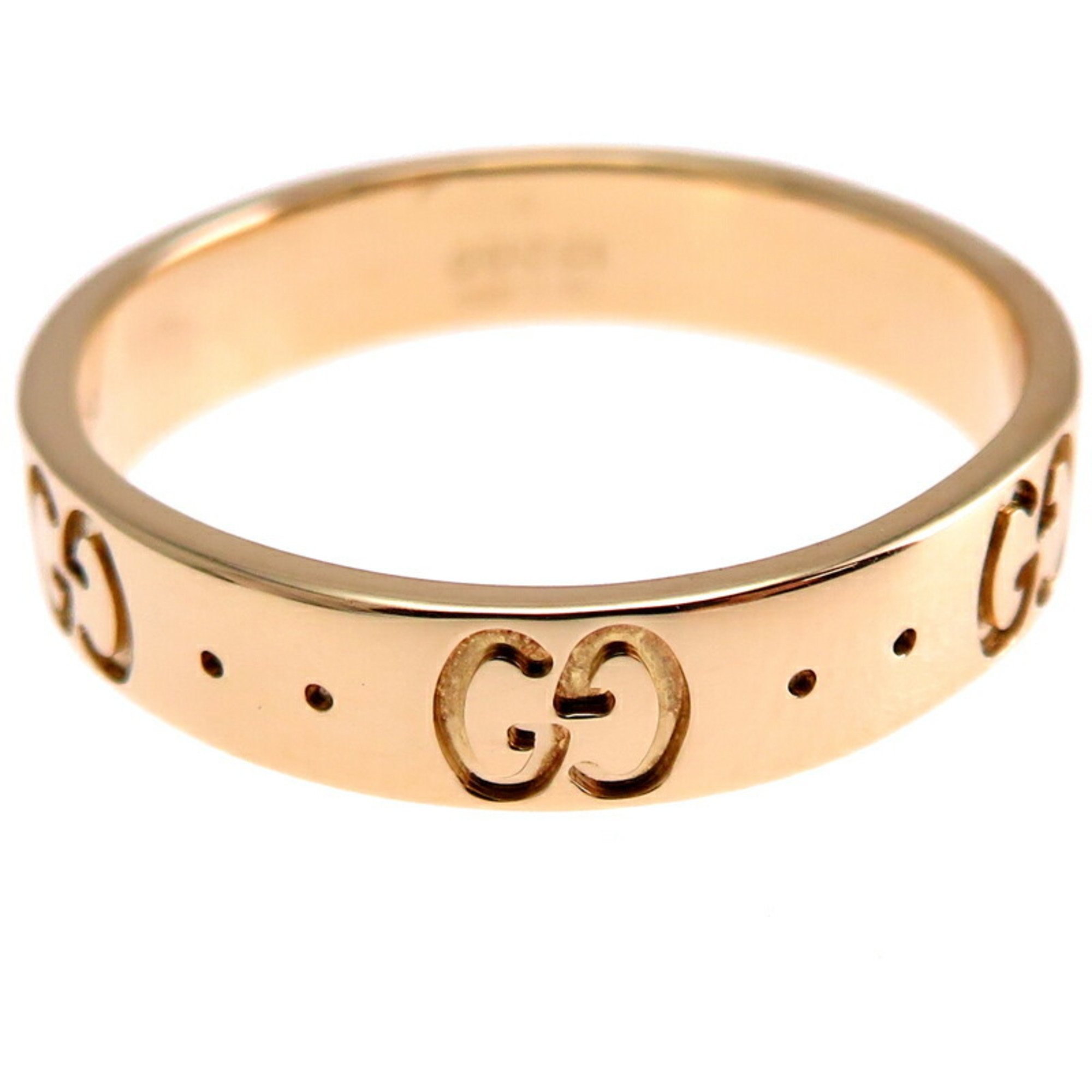 Gucci Icon Women's and Men's Ring, 750 Yellow Gold, Size 13