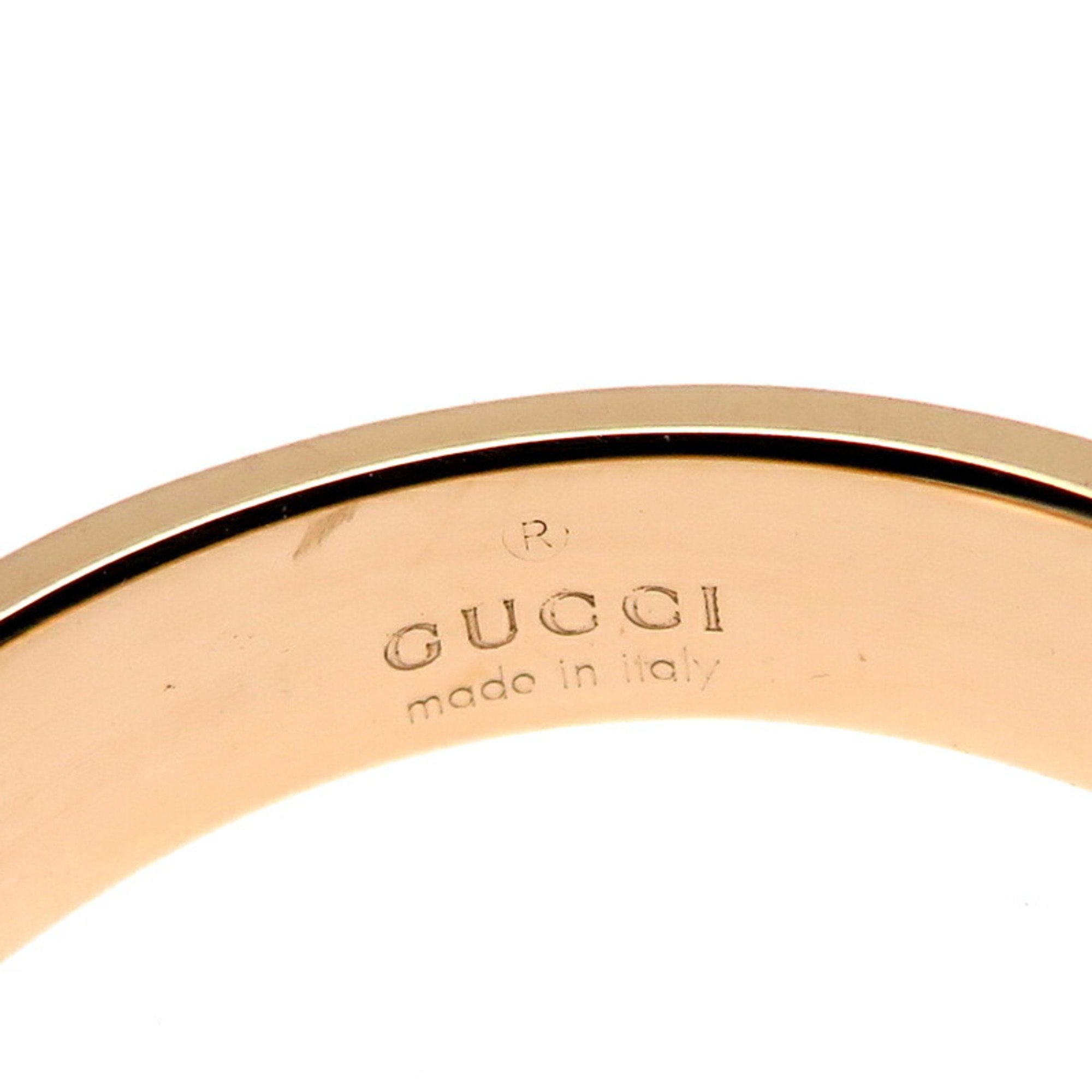 Gucci Icon Women's and Men's Ring, 750 Yellow Gold, Size 13