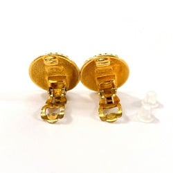 CHANEL Coco Mark Crown Motif Earrings Metal Gold 96 A Stamp Women's N4106542