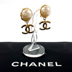 CHANEL Coco Mark Earrings GP/Fake Pearl Gold 93 A Stamp Women's N4106182