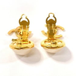 CHANEL Coco Mark Earrings GP/Fake Pearl Gold 93 A Stamp Women's N4106182