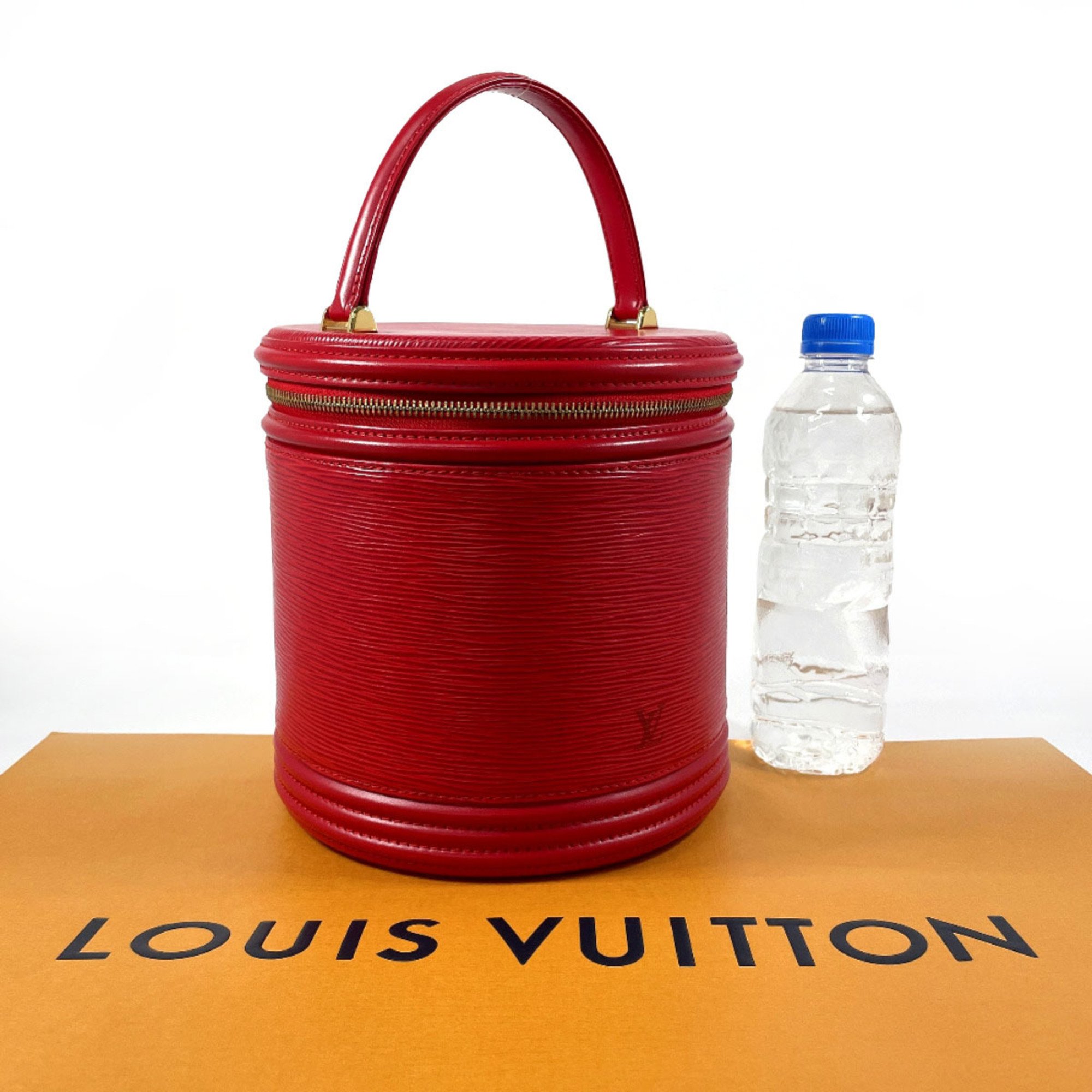 LOUIS VUITTON Louis Vuitton Cannes Vanity Bag M48037 Handbag Epi Leather Red Women's