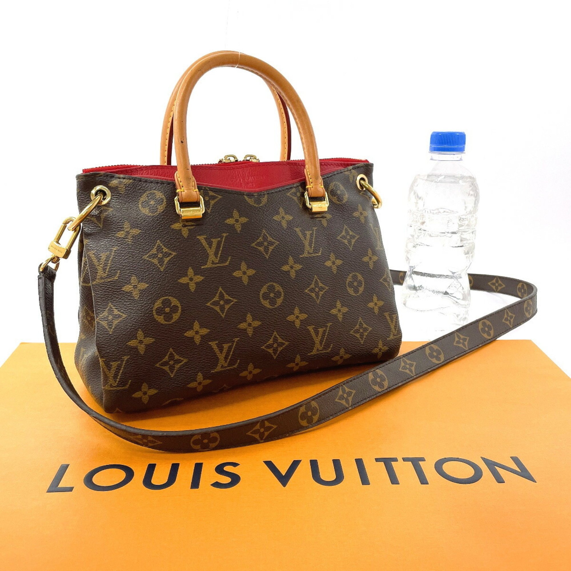 LOUIS VUITTON Louis Vuitton Pallas BB M41241 Handbag Monogram Canvas/Nubuck Leather Brown Women's