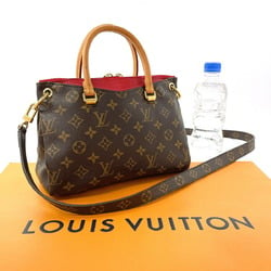 LOUIS VUITTON Louis Vuitton Pallas BB M41241 Handbag Monogram Canvas/Nubuck Leather Brown Women's