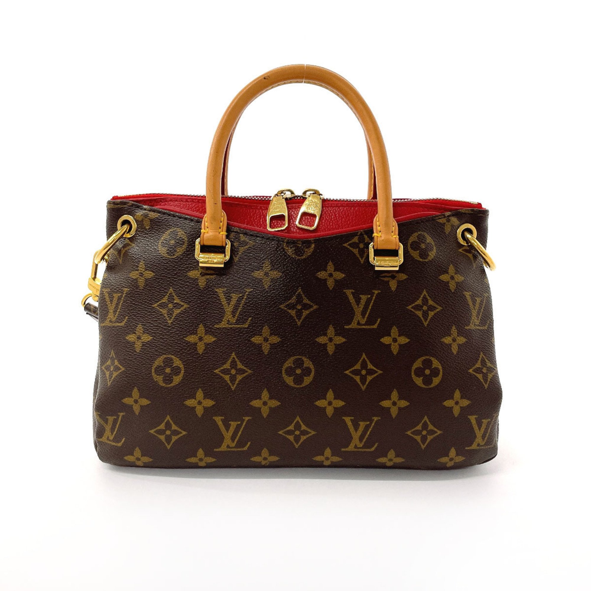 LOUIS VUITTON Louis Vuitton Pallas BB M41241 Handbag Monogram Canvas/Nubuck Leather Brown Women's