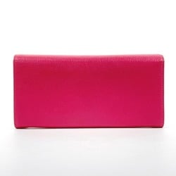 MIU Miu long wallet leather pink ladies