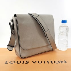 LOUIS VUITTON Louis Vuitton Roman PM M32733 Shoulder Bag Taiga Grey Men's