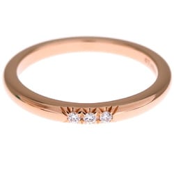 Tiffany 0.02ct Diamond Forever Wedding Band Women's Ring, 750 Pink Gold, Size 9