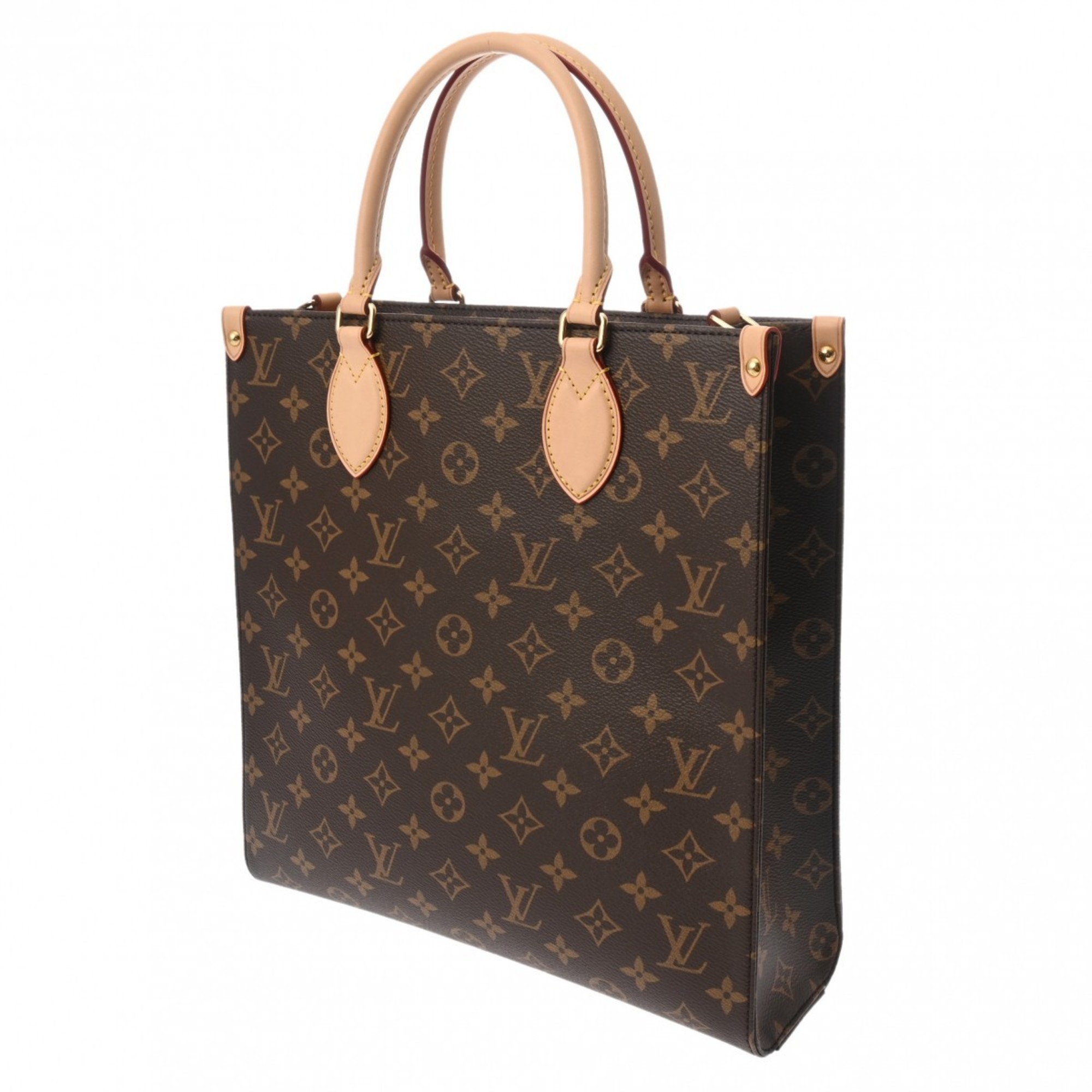 LOUIS VUITTON Louis Vuitton Monogram Sac Plat PM Brown M45848 Women's Canvas Tote Bag