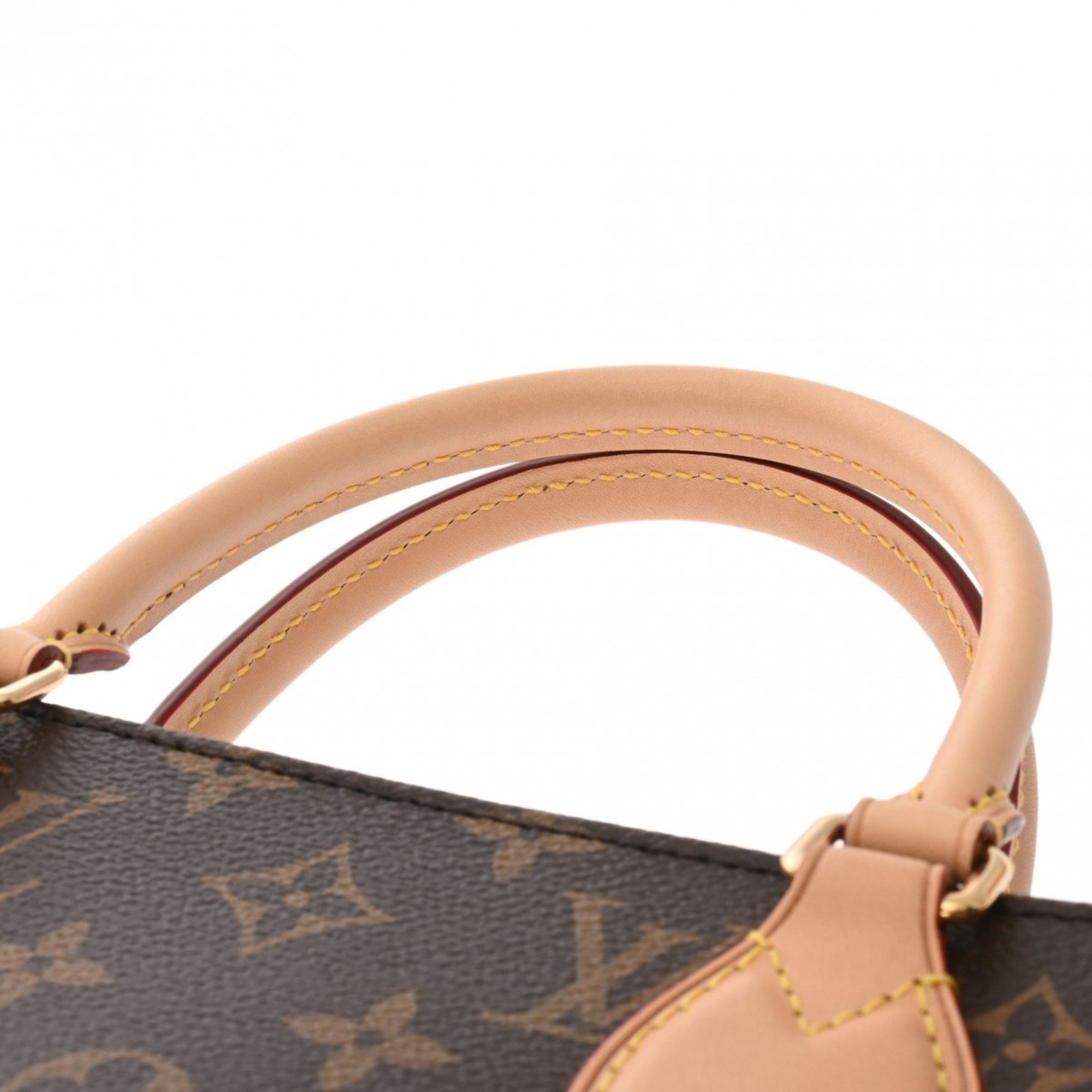 LOUIS VUITTON Louis Vuitton Monogram Sac Plat PM Brown M45848 Women's Canvas Tote Bag