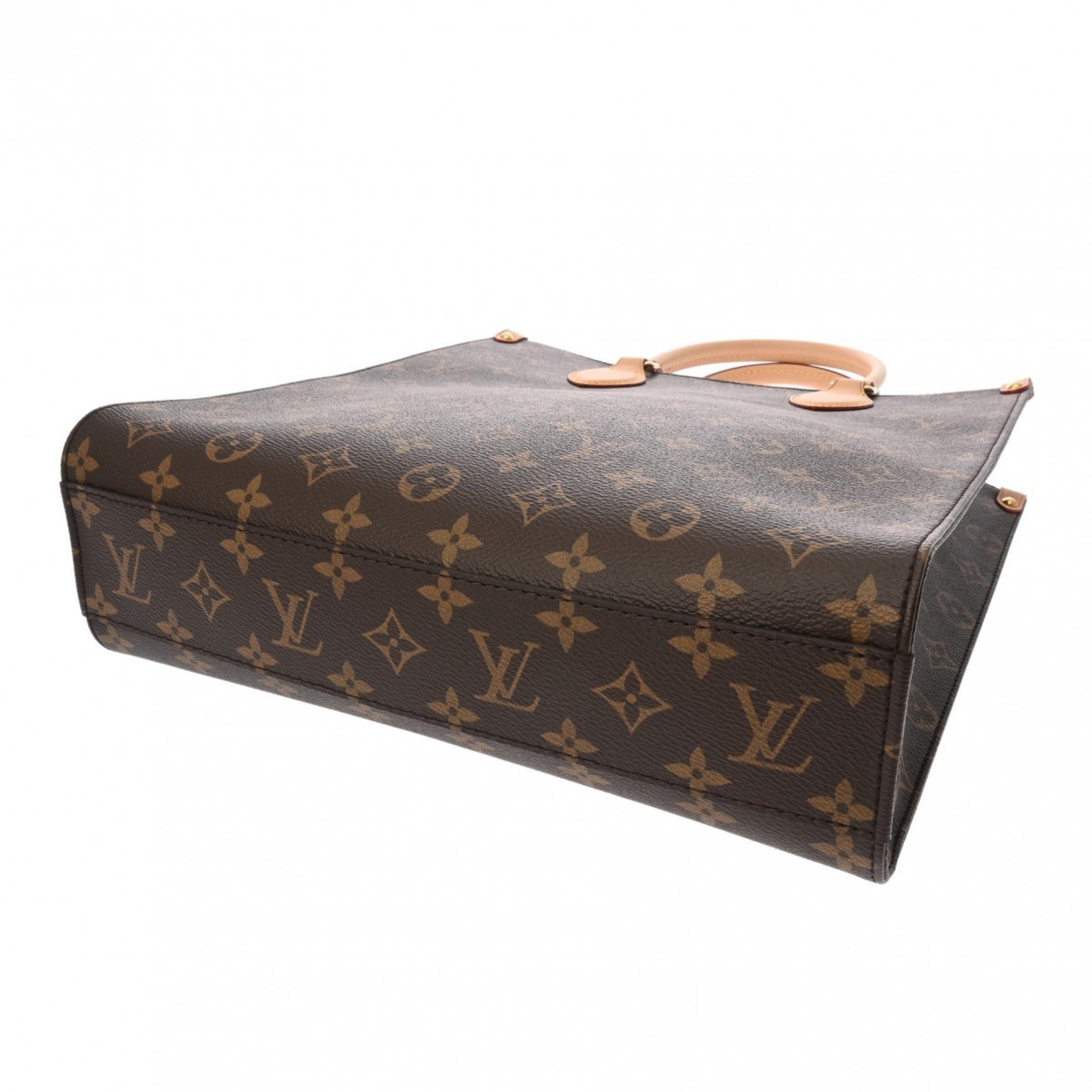 LOUIS VUITTON Louis Vuitton Monogram Sac Plat PM Brown M45848 Women's Canvas Tote Bag