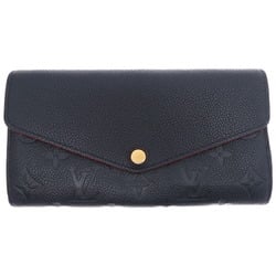 Louis Vuitton Button Defect Portefeuille Sarah Ladies Long Wallet M62125 Monogram Empreinte Marine Rouge