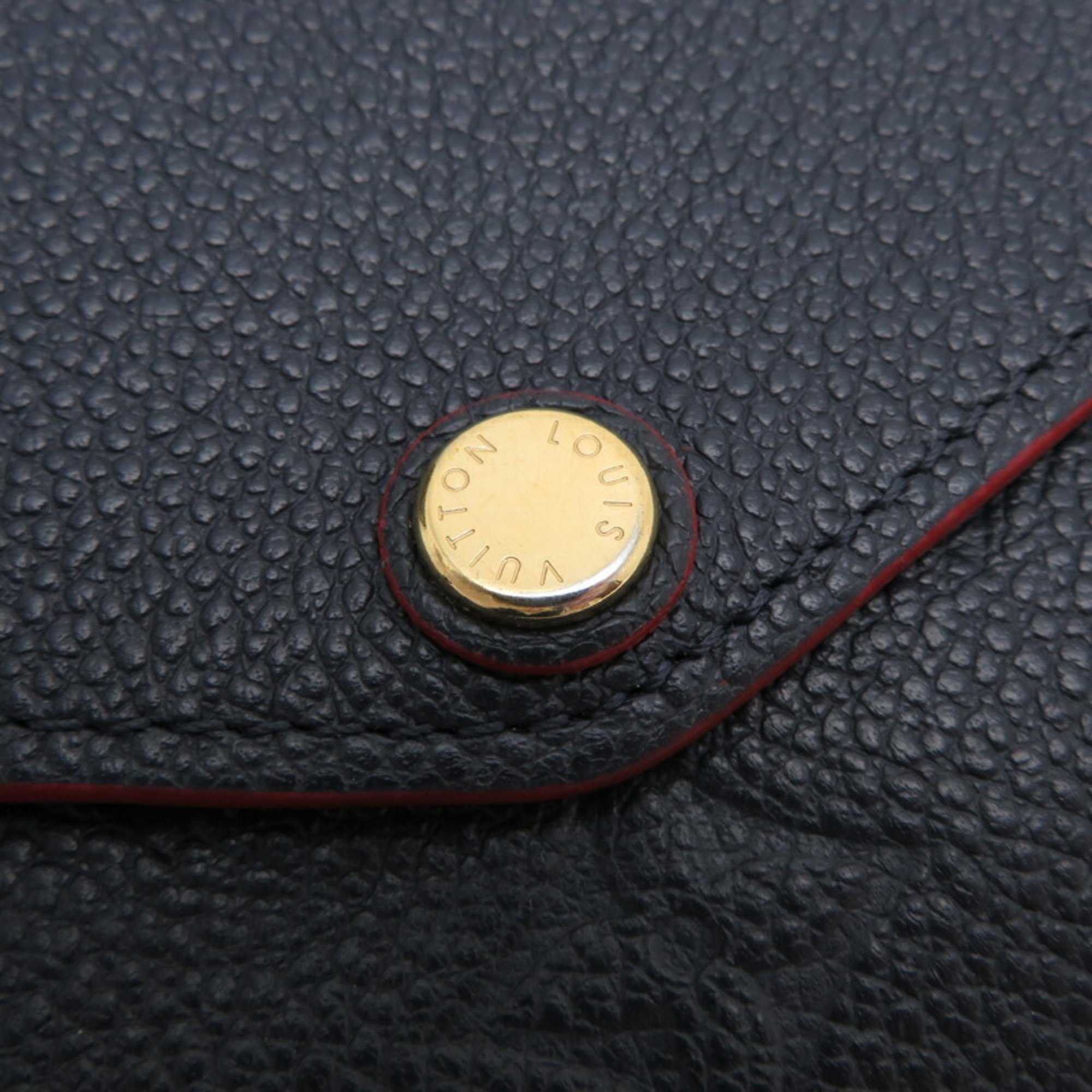 Louis Vuitton Button Defect Portefeuille Sarah Ladies Long Wallet M62125 Monogram Empreinte Marine Rouge