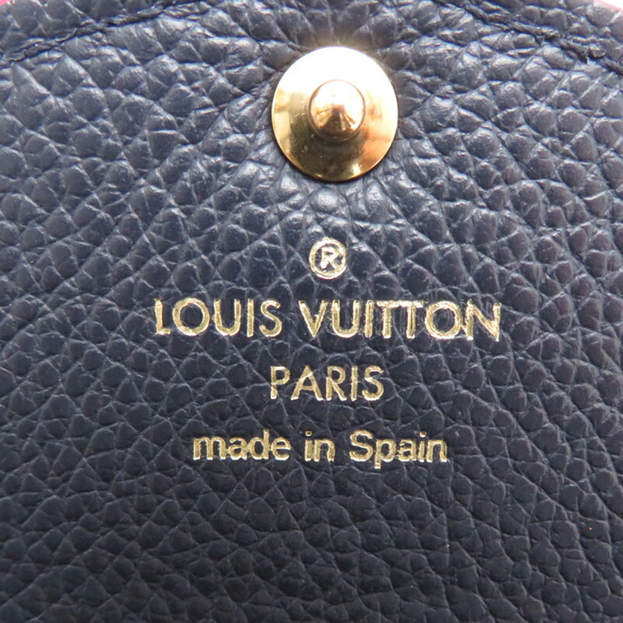 Louis Vuitton Button Defect Portefeuille Sarah Ladies Long Wallet M62125 Monogram Empreinte Marine Rouge