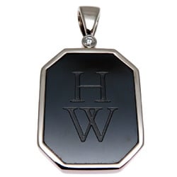 Harry Winston HW Zalium Diamond Women's and Men's Pendant Top PEDMLOGMENZAL 750 White Gold