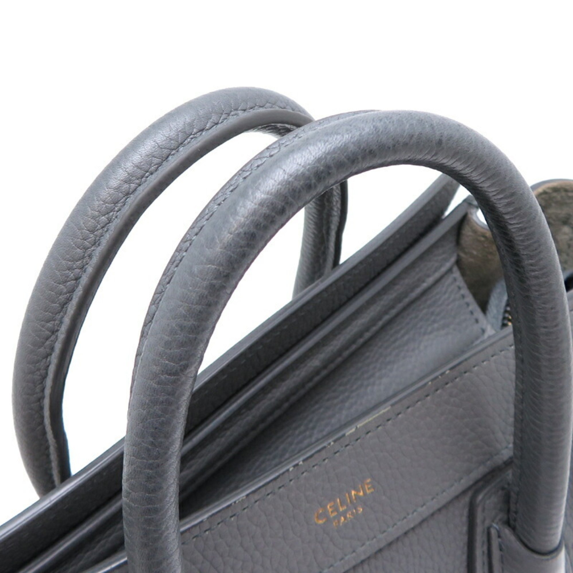 Celine Luggage Nano Shopper Women's Handbag 189243 Calf Grey