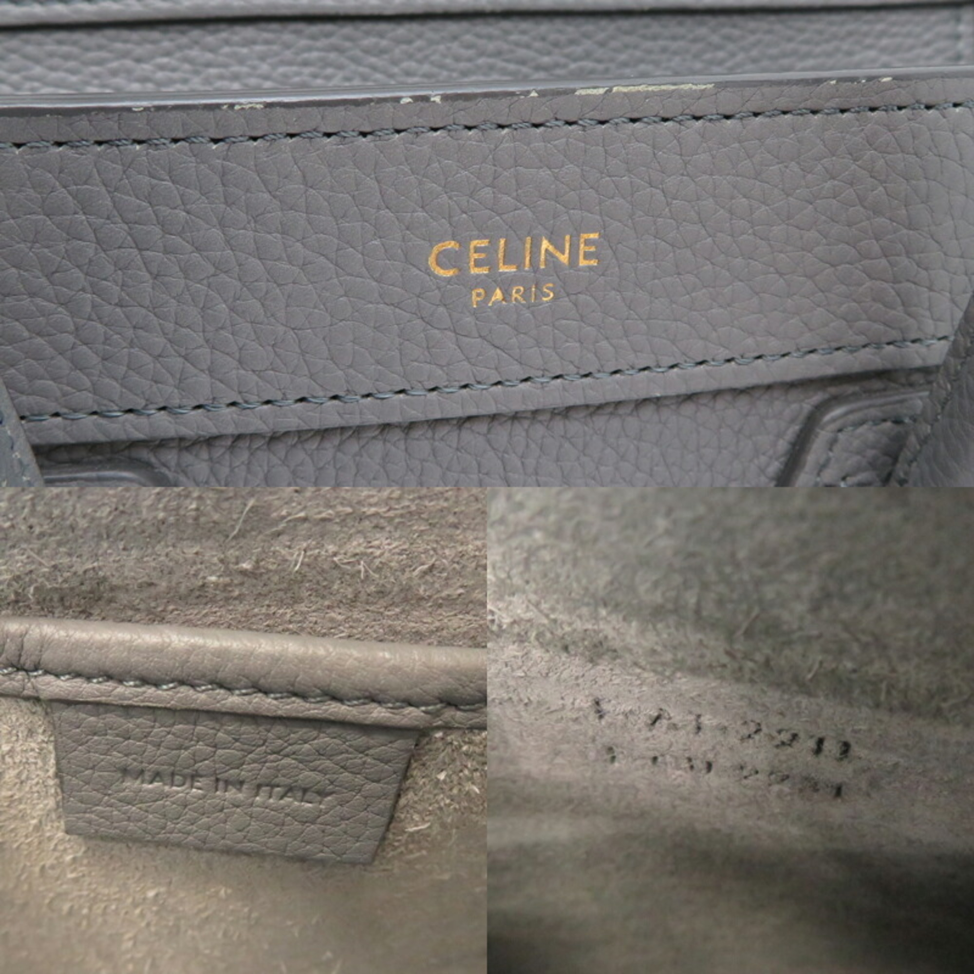 Celine Luggage Nano Shopper Women's Handbag 189243 Calf Grey