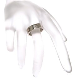 Cartier #53 Love Ladies Ring, 750 White Gold, Size 12.5