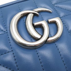 Gucci GG Marmont Women's Shoulder Bag 447632 Calf Blue