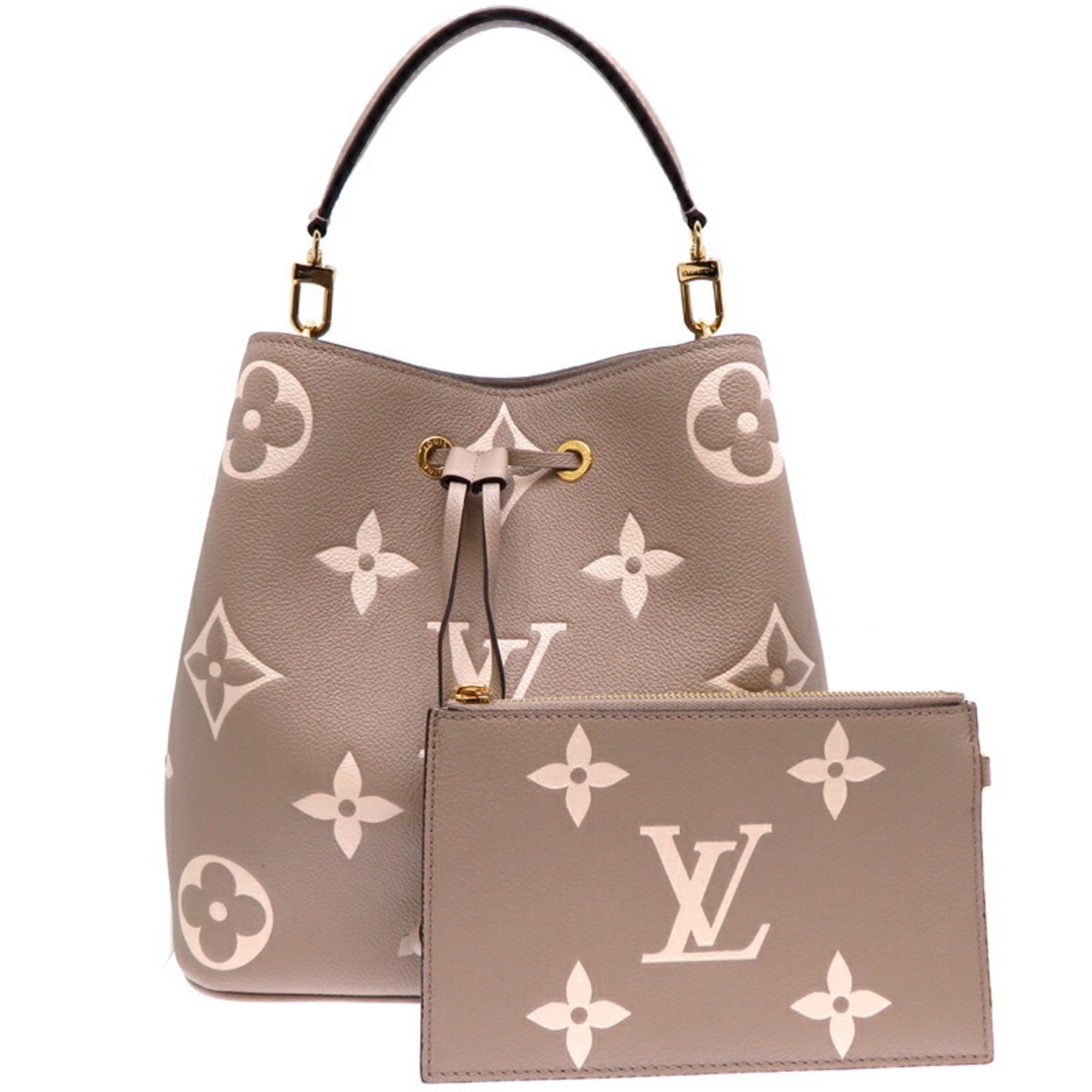 Louis Vuitton NeoNoe Women's Tote Bag M45555 Bicolor Monogram Empreinte Tourterelle Creme