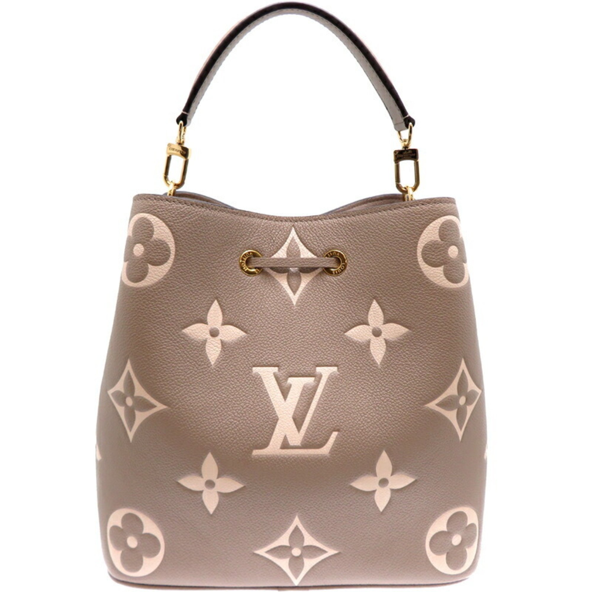 Louis Vuitton NeoNoe Women's Tote Bag M45555 Bicolor Monogram Empreinte Tourterelle Creme