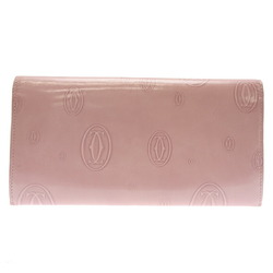 Cartier Happy Birthday Long Wallet Women's L3000347 Patent Calfskin Pink